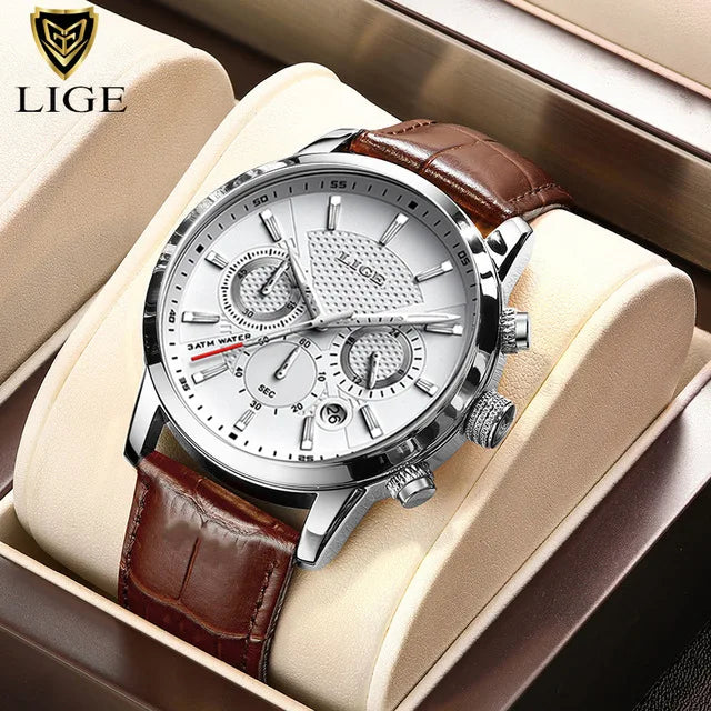 LIGE 2025 Military Sport Chronograph