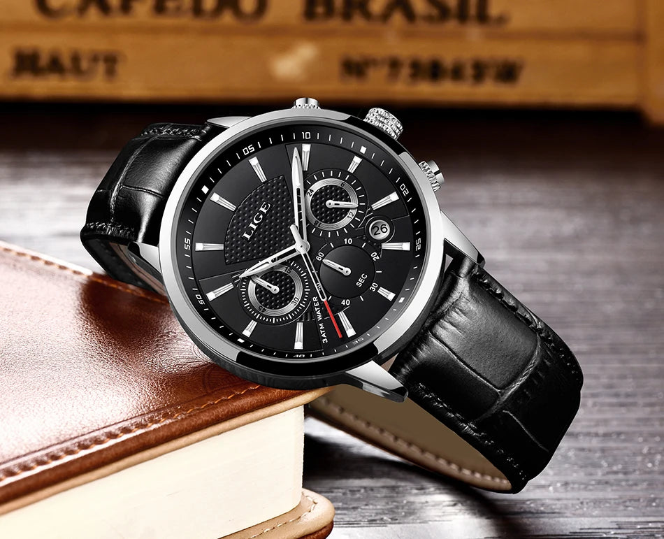 LIGE 2025 Military Sport Chronograph