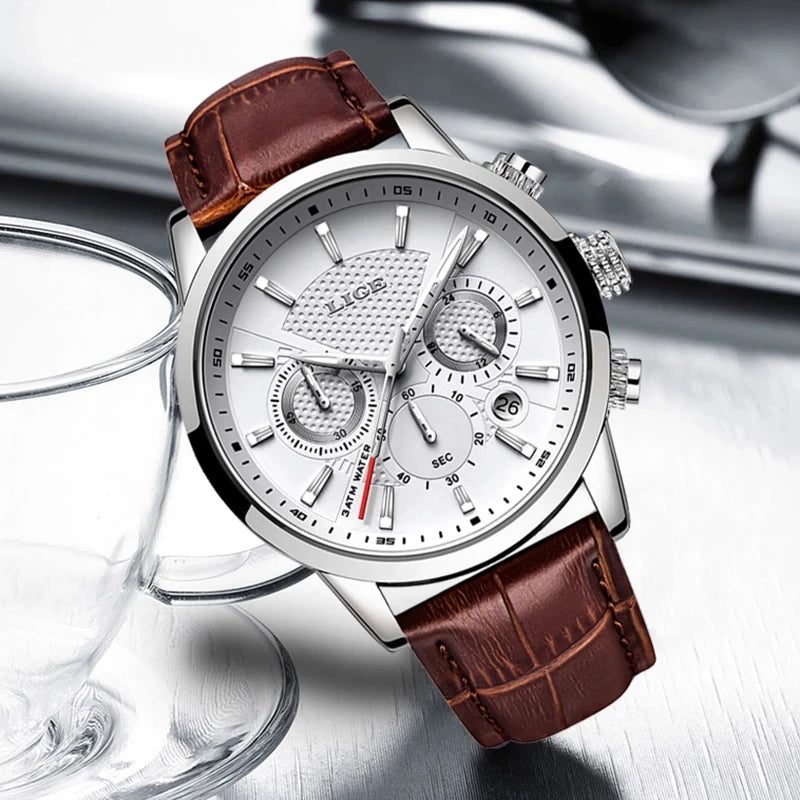 LIGE 2025 Military Sport Chronograph