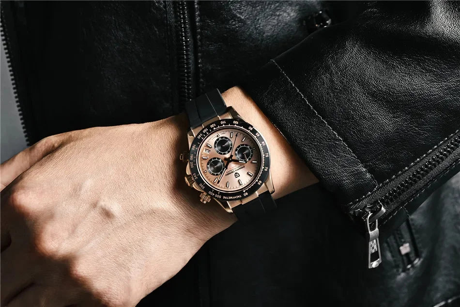 Pagani Design PD-1664 Chronograph – Luxury Quartz VK63 Movement, Sapphire Crystal, 10ATM Waterproof Sport-Casual Watch