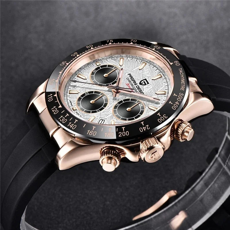 Pagani Design PD-1664 Chronograph – Luxury Quartz VK63 Movement, Sapphire Crystal, 10ATM Waterproof Sport-Casual Watch
