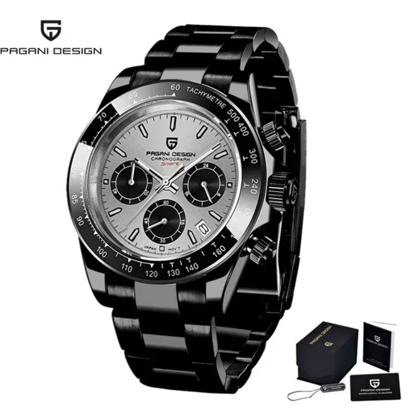 Pagani Design PD-1664 Chronograph – Luxury Quartz VK63 Movement, Sapphire Crystal, 10ATM Waterproof Sport-Casual Watch