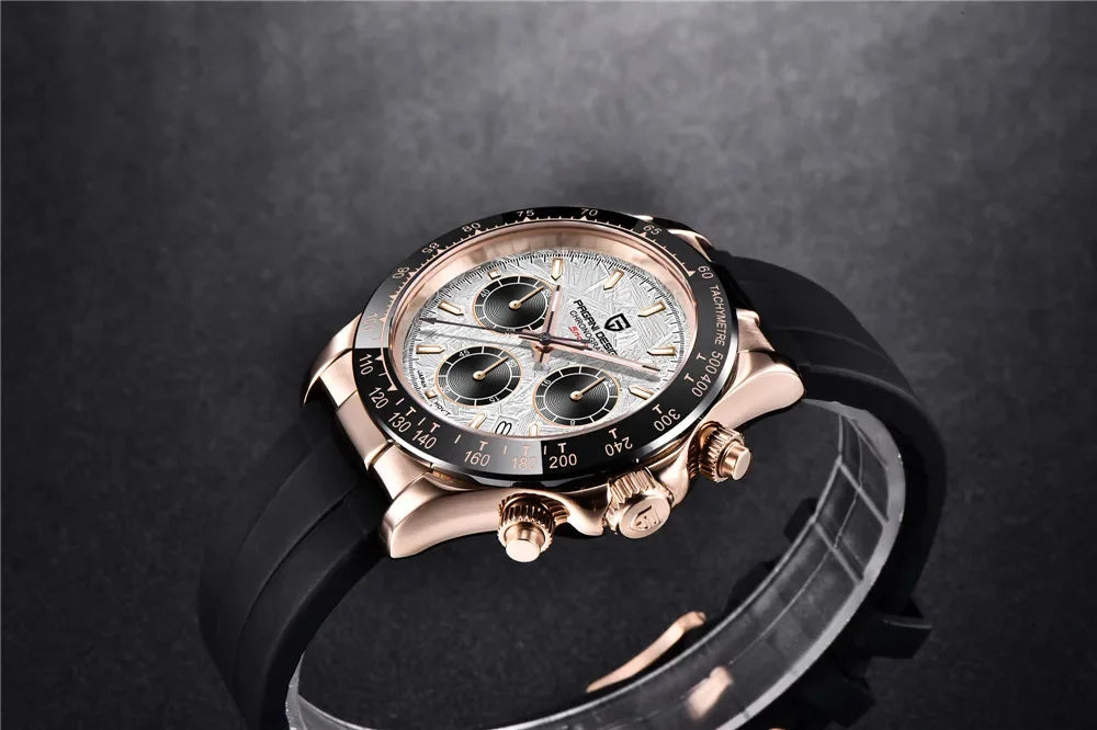Pagani Design PD-1664 Chronograph – Luxury Quartz VK63 Movement, Sapphire Crystal, 10ATM Waterproof Sport-Casual Watch