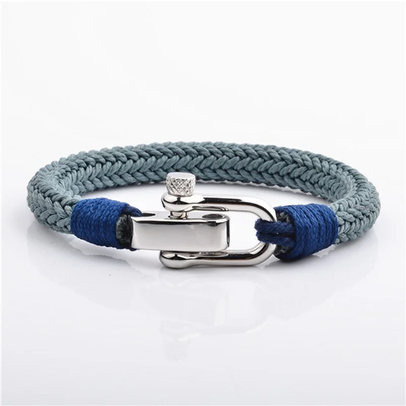 Wide Nautical Rope Bracelet