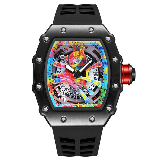 Tonneau Graffiti Quartz Watch 68-01