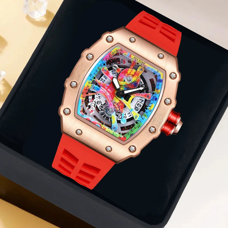 Tonneau Graffiti Quartz Watch 68-01