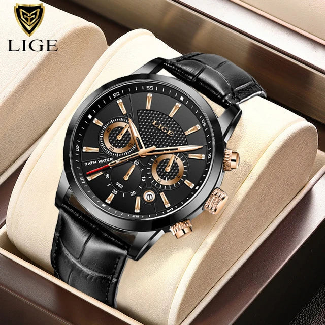 LIGE 2025 Military Sport Chronograph