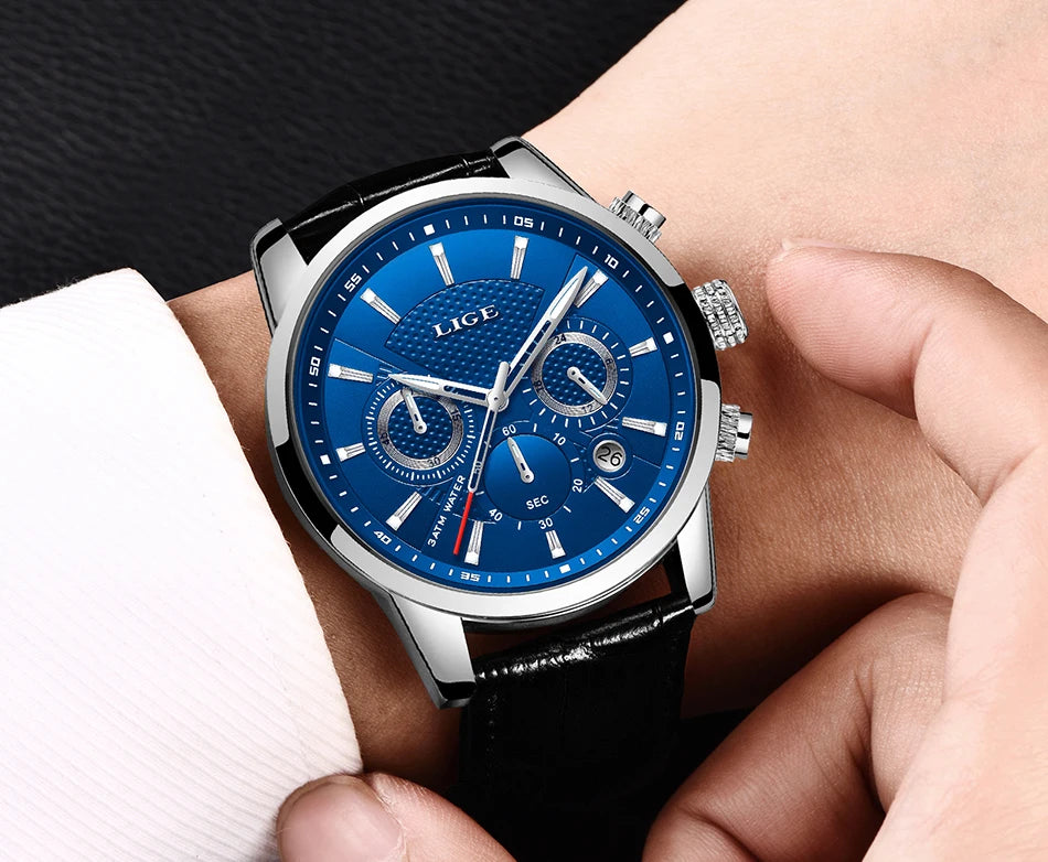 LIGE 2025 Military Sport Chronograph