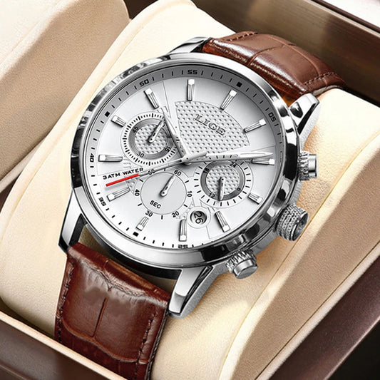 LIGE 2025 Military Sport Chronograph
