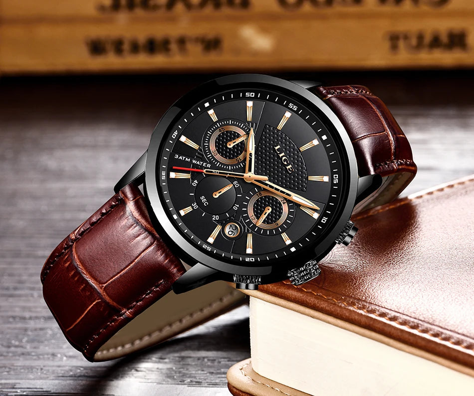 LIGE 2025 Military Sport Chronograph