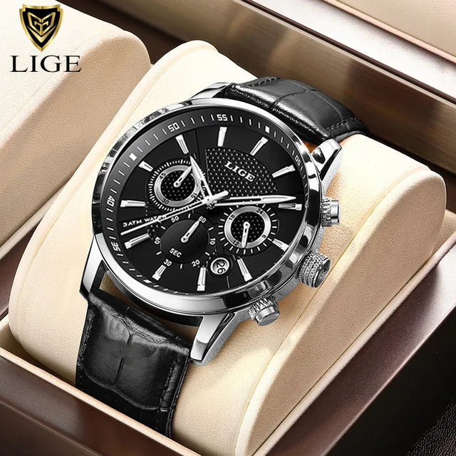 LIGE 2025 Military Sport Chronograph