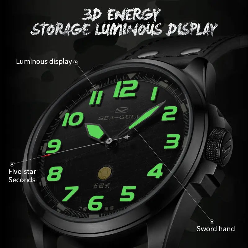 6107 Men’s Pilot Watch – 43mm Automatic