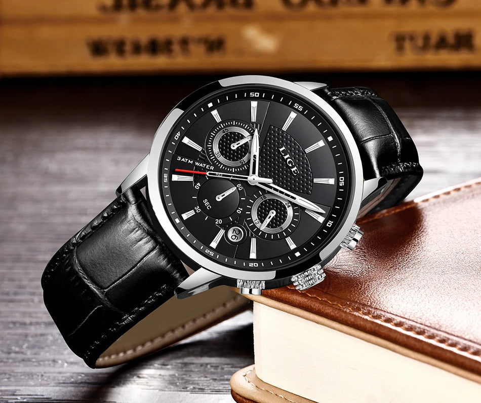 LIGE 2025 Military Sport Chronograph