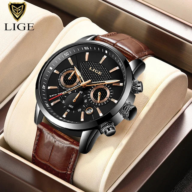 LIGE 2025 Military Sport Chronograph