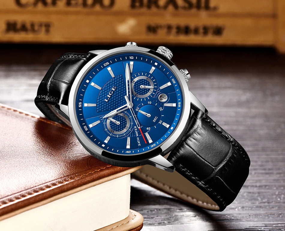 LIGE 2025 Military Sport Chronograph