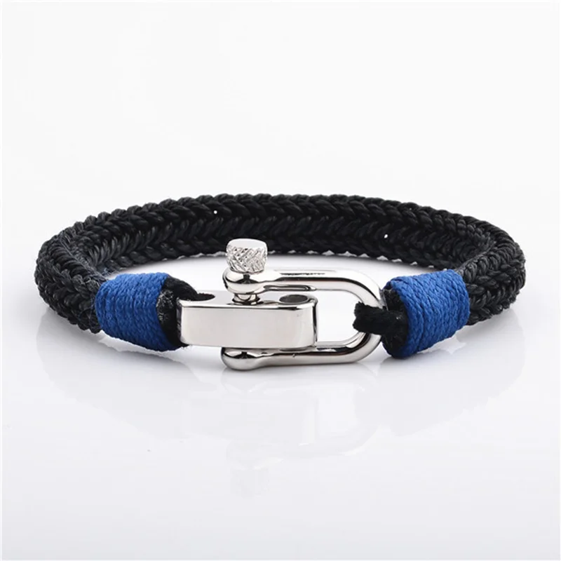 Wide Nautical Rope Bracelet