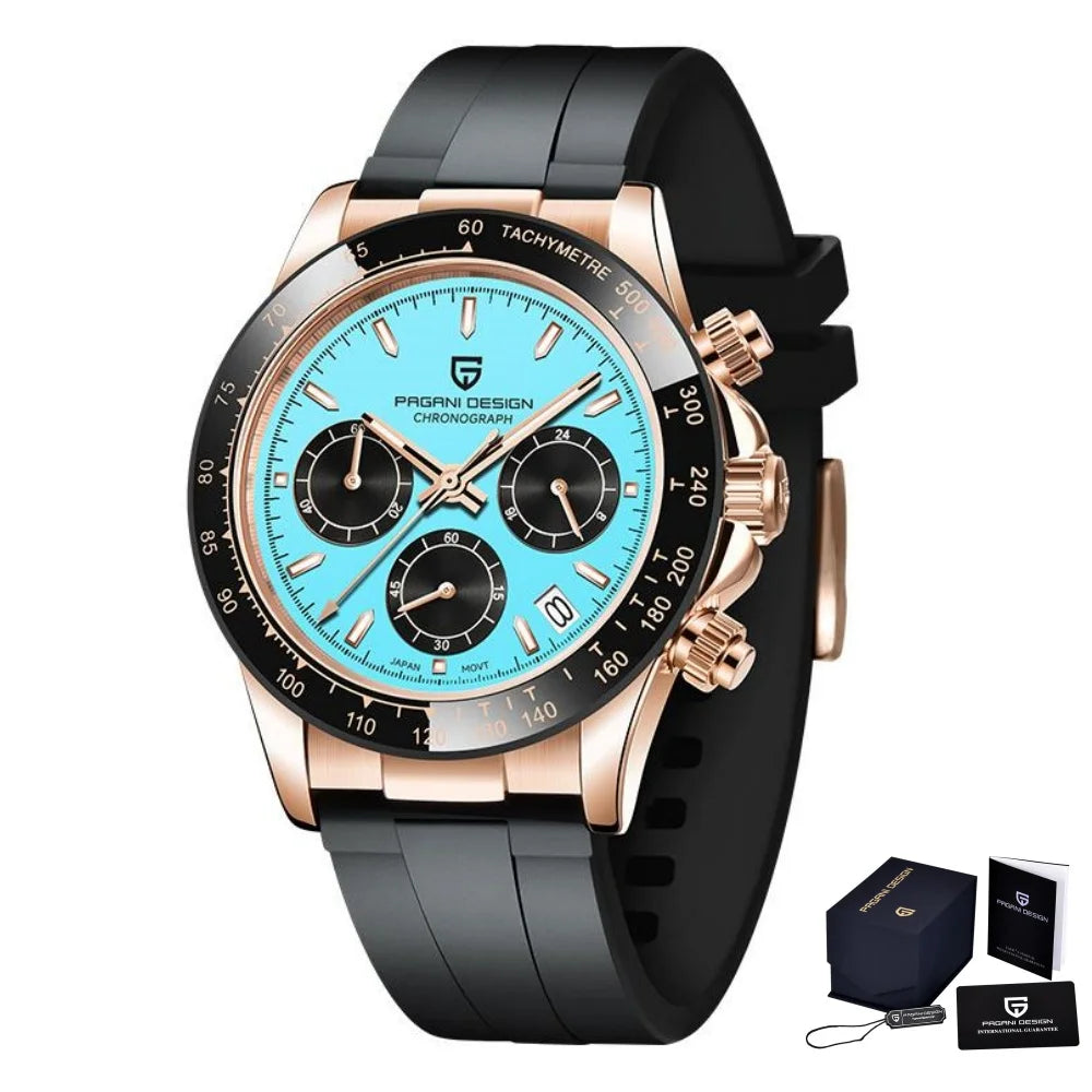 Pagani Design PD-1664 Chronograph – Luxury Quartz VK63 Movement, Sapphire Crystal, 10ATM Waterproof Sport-Casual Watch