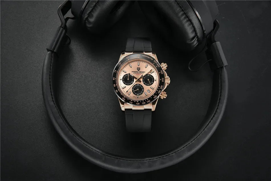 Pagani Design PD-1664 Chronograph – Luxury Quartz VK63 Movement, Sapphire Crystal, 10ATM Waterproof Sport-Casual Watch