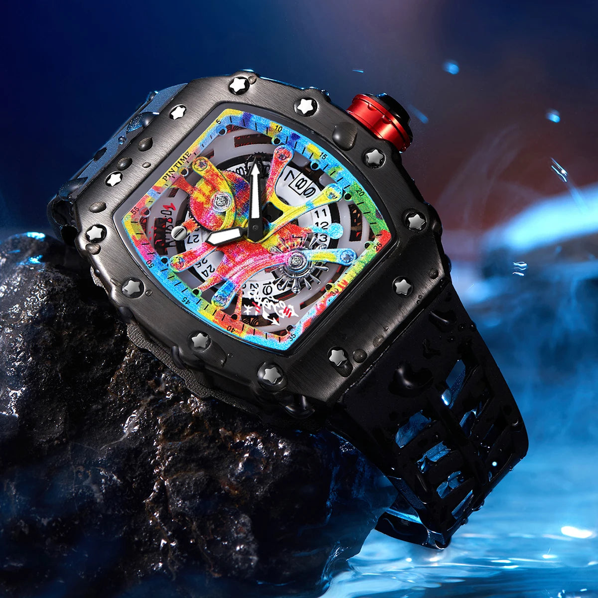 Tonneau Graffiti Quartz Watch 68-01