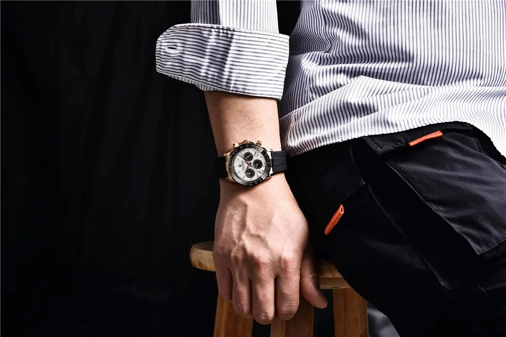 Pagani Design PD-1664 Chronograph – Luxury Quartz VK63 Movement, Sapphire Crystal, 10ATM Waterproof Sport-Casual Watch