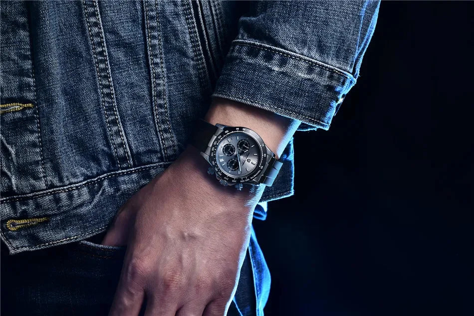Pagani Design PD-1664 Chronograph – Luxury Quartz VK63 Movement, Sapphire Crystal, 10ATM Waterproof Sport-Casual Watch