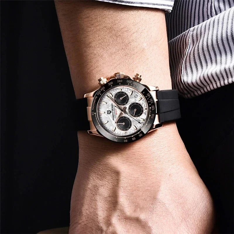 Pagani Design PD-1664 Chronograph – Luxury Quartz VK63 Movement, Sapphire Crystal, 10ATM Waterproof Sport-Casual Watch