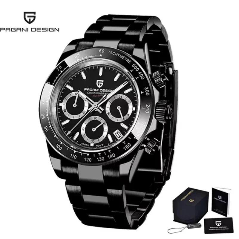 Pagani Design PD-1664 Chronograph – Luxury Quartz VK63 Movement, Sapphire Crystal, 10ATM Waterproof Sport-Casual Watch
