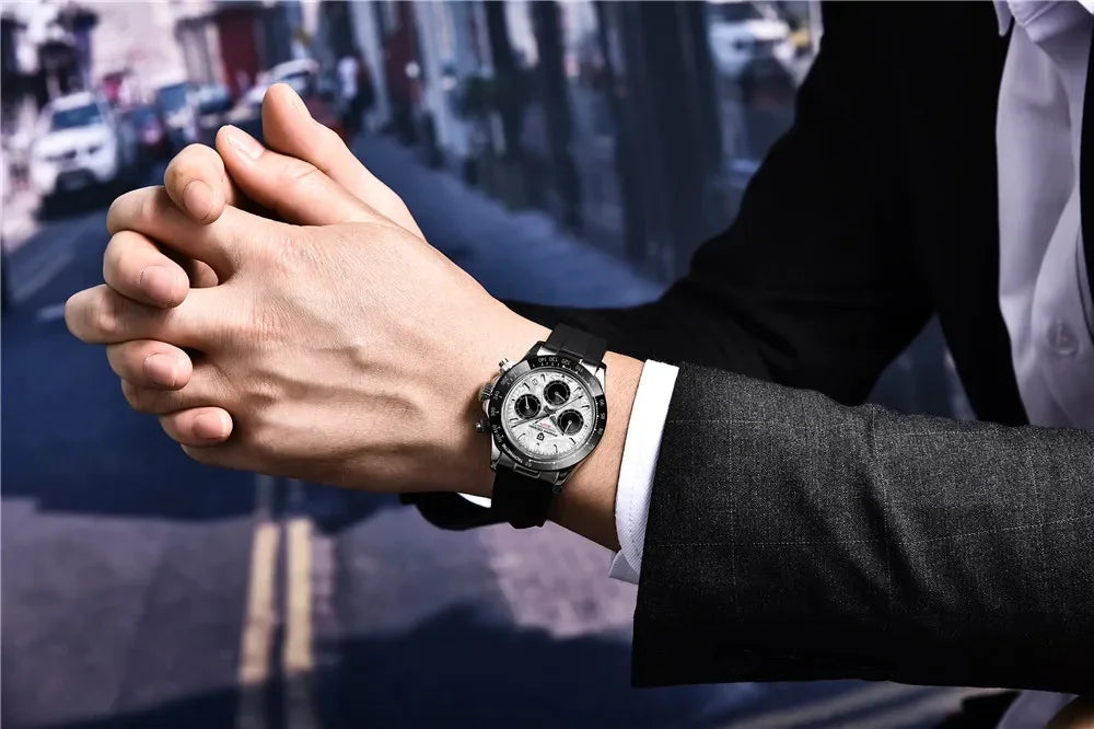 Pagani Design PD-1664 Chronograph – Luxury Quartz VK63 Movement, Sapphire Crystal, 10ATM Waterproof Sport-Casual Watch