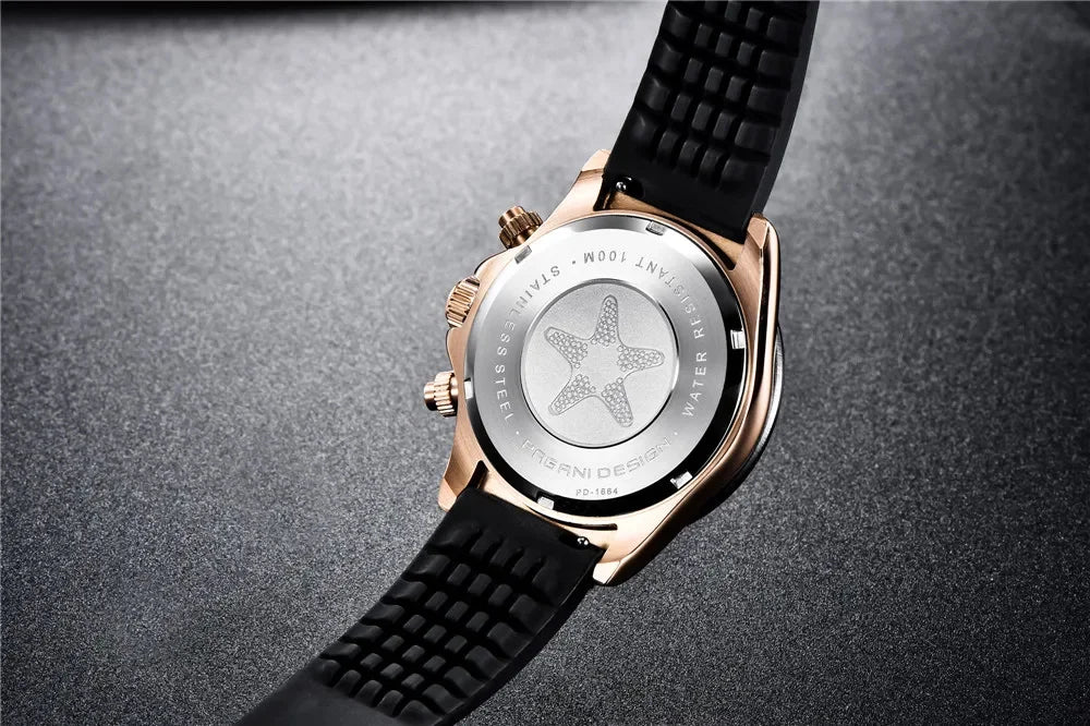 Pagani Design PD-1664 Chronograph – Luxury Quartz VK63 Movement, Sapphire Crystal, 10ATM Waterproof Sport-Casual Watch