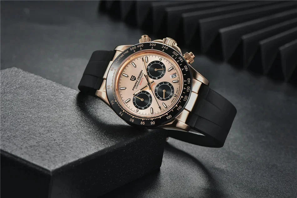 Pagani Design PD-1664 Chronograph – Luxury Quartz VK63 Movement, Sapphire Crystal, 10ATM Waterproof Sport-Casual Watch