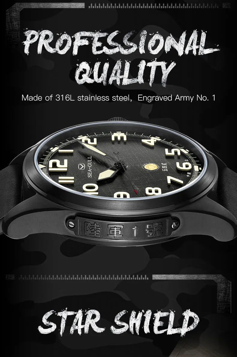 6107 Men’s Pilot Watch – 43mm Automatic