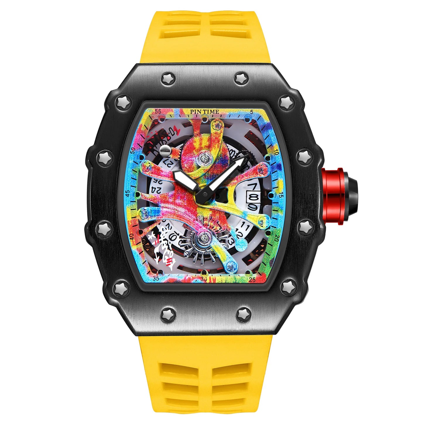 Tonneau Graffiti Quartz Watch 68-01